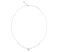 GUESS necklace Aurora 16-18" Pave Fringes Rhodium silver-coloured