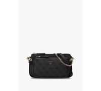 GUESS Noelle Double Pouch Coal Logo Cross-Body Bag Colour: Gre, Size: