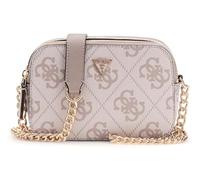 GUESS Noelle II Crossbody Camera Bag Dark Taupe Logo Light Grey