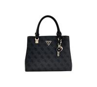 GUESS Noelle II Multi Compartment Satchel Coal Logo Handbag Shoulder Bag Dark Grey