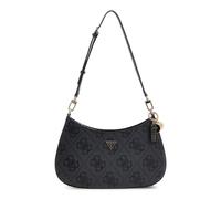 GUESS Noelle II Top Zipper Shoulder Bag Coal Logo Dark Grey