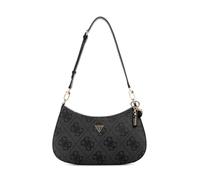 GUESS Noelle II Top Zipper Shoulder Bag Coal Logo dark grey