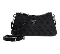 GUESS Noelle II Tri Compartment Shoulder Crossbody Bag Coal Logo Black