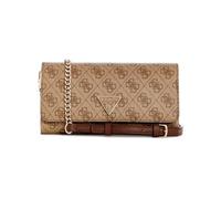 GUESS Noelle Xbody Flap Organiser Latte Logo/Brown