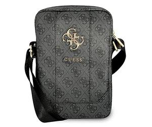 GUESS Official 4G PU 10" Tablet Sleeve Shoulder Bag Big Metal Logo - Grey