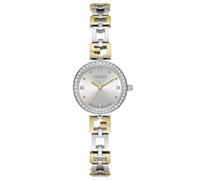 GUESS Women's 26mm Watch - Two-Tone G-Link Silver Dial Silver Case, Two-Tone, Classic