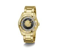 Guess Mens Beast Gold Plated Crystal Lion Dial Watch GW0783G1