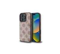 Guess Peony Script Logo Case with MagSafe for iPhone 16 Pro Max 6.9" Brown