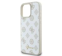 Guess Peony Script Logo Case with MagSafe for iPhone 16 Pro Max 6.9" White - GUHMP16XPGPYSH
