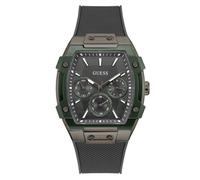 Guess Phoenix Men’s 51×44mm Gunmetal & Green Multifunction - Silicone / Mineral Lens