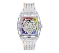 Guess Phoenix Men's Watch Silicone, Transparent, Strap.