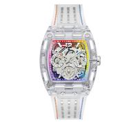 Guess Phoenix Men's Watch Silicone, Transparent, Strap.