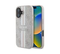 Guess phone case GUHMP16MP4RPSP 4G Stripes Pink for Magsafe - iPhone 16 Plus