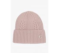 GUESS Pink Knitted G Logo Beanie Hat Size: M, Colour: Pink Fabric