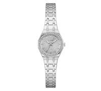Guess Pixie Women’s 25mm Silver Tone Crystal Bezel Bracelet Watch GW0931L1 - Recycled Steel / Flat Mineral Lens