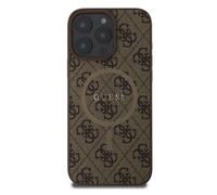 Guess Protective Cover for iPhone 16 Pro Printed 4G, Brown