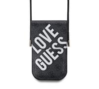 Guess PU 4G Big Love Logo Universal Phone Pouch with Strap and Card Slot Black - GUOWBPGP4NLGWK