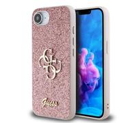 CG MOBILE Guess Fixed Glitter Big 4G Case for iPhone 16e (Pink)