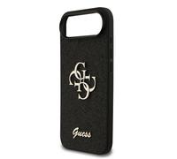 Guess PU Fixed Glitter Big 4G Metal Logo Case for iPhone 17 Air 6.5" Black