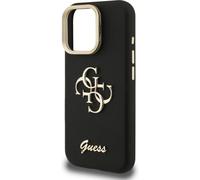 Guess PU Grained 4G Logo Stand Camera Frame Case for iPhone 16 Pro 6.3" Black - GUHCP16LPCS4GSK