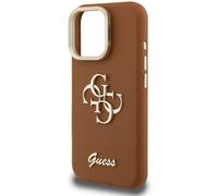 Guess PU Grained 4G Logo Stand Camera Frame Case for iPhone 16 Pro 6.3" Brown - GUHCP16LPCS4GSW