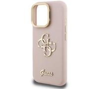 Guess PU Grained 4G Logo Stand Camera Frame Case for iPhone 16 Pro 6.3" Pink - GUHCP16LPCS4GSP