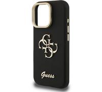 Guess PU Grained 4G Logo Stand Camera Frame Case for iPhone 16 Pro Max 6.9" Black - GUHCP16XPCS4GSK