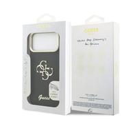 Guess PU Grained 4G Logo Stand Camera Frame Case for iPhone 17 Pro Max 6.9" Brown - GUHCP17XPCS4GSW