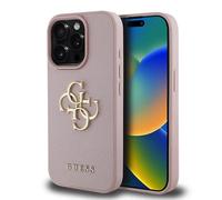 Guess Pu Grained 4g Metal Logo Iphone 15 Pro Phone Case