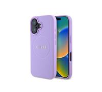 Guess PU Grained Classic Logo Case with MagSafe for iPhone 16 6.1" Purple