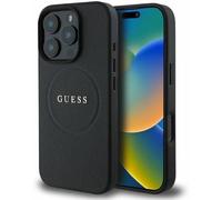 Guess PU Grained Classic Logo Case with MagSafe for iphone 16 Pro 6.3" Black
