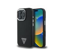 Guess PU Grained Triangle Logo Case for iPhone 16 Pro 6.3" Black