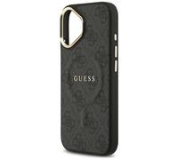 Guess PU Leather 4G Gold Frame Case with MagSafe for iPhone 17 6.3" Black