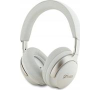 Guess PU Leather Script Logo ANC/ENC Wireless Headphones Quality Sound White