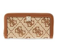 GUESS Purse Audrey Logo SLG Zip Around Wallet Latte Logo Brown