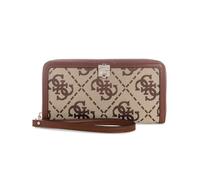 GUESS Purse Audrey Logo SLG Zip Around Wallet Latte Logo Brown