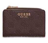 GUESS Purse Blake SLG Zip Around Card Case Brown Logo Dark Brown