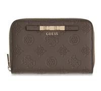 GUESS purse Carmella SLG Medium Zip Around Wallet Taupe Logo