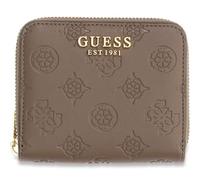 GUESS Purse Carmella SLG Small Zip Around Wallet Taupe Logo