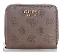 GUESS Purse Carmella SLG Small Zip Around Wallet Taupe Logo