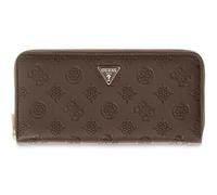 GUESS Purse Diana SLG Zip Around Wallet Chocolate Logo Dark Brown