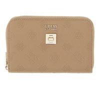 GUESS Purse Ella Logo SLG Zip Around Beige Logo Taupe