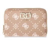 GUESS Purse Emelie Logo SLG Zip Around Wallet Biscotti Logo Light Brown
