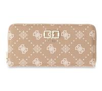 GUESS Purse Emelie Logo SLG Zip Around Wallet Biscotti Logo Light Brown