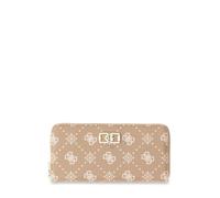 GUESS Purse Emelie Logo SLG Zip Around Wallet Biscotti Logo Light Brown
