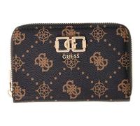 GUESS Purse Emelie Logo SLG Zip Around Wallet Espresso Logo Dark Brown