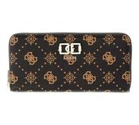 GUESS Purse Emelie Logo SLG Zip Around Wallet Espresso Logo Dark Brown