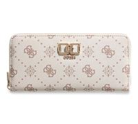 GUESS Purse Emelie Logo SLG Zip Around Wallet Vanilla Logo Creme-White