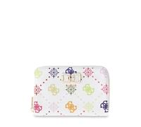 GUESS Purse Emelie Logo SLG Zip Around Wallet Multi Logo White