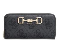 GUESS Purse Janie Logo SLG Zip Around Wallet Coal Logo Dark Grey